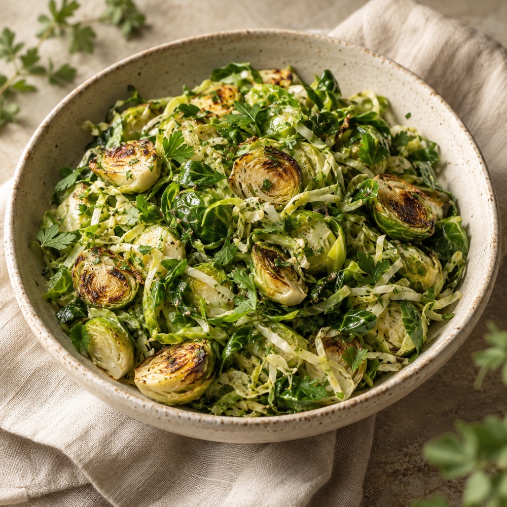 Representative brussels sprout salad